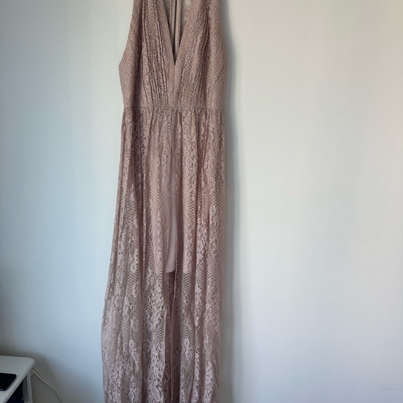 Alice + Olivia Blush Lace Maxi Dress - Picture 3 of 3